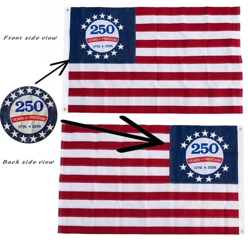 🔥🔥250th Anniversary USA Commemorative Flag (3x5 Ft),Double-Sided Embroidered（V2.0）