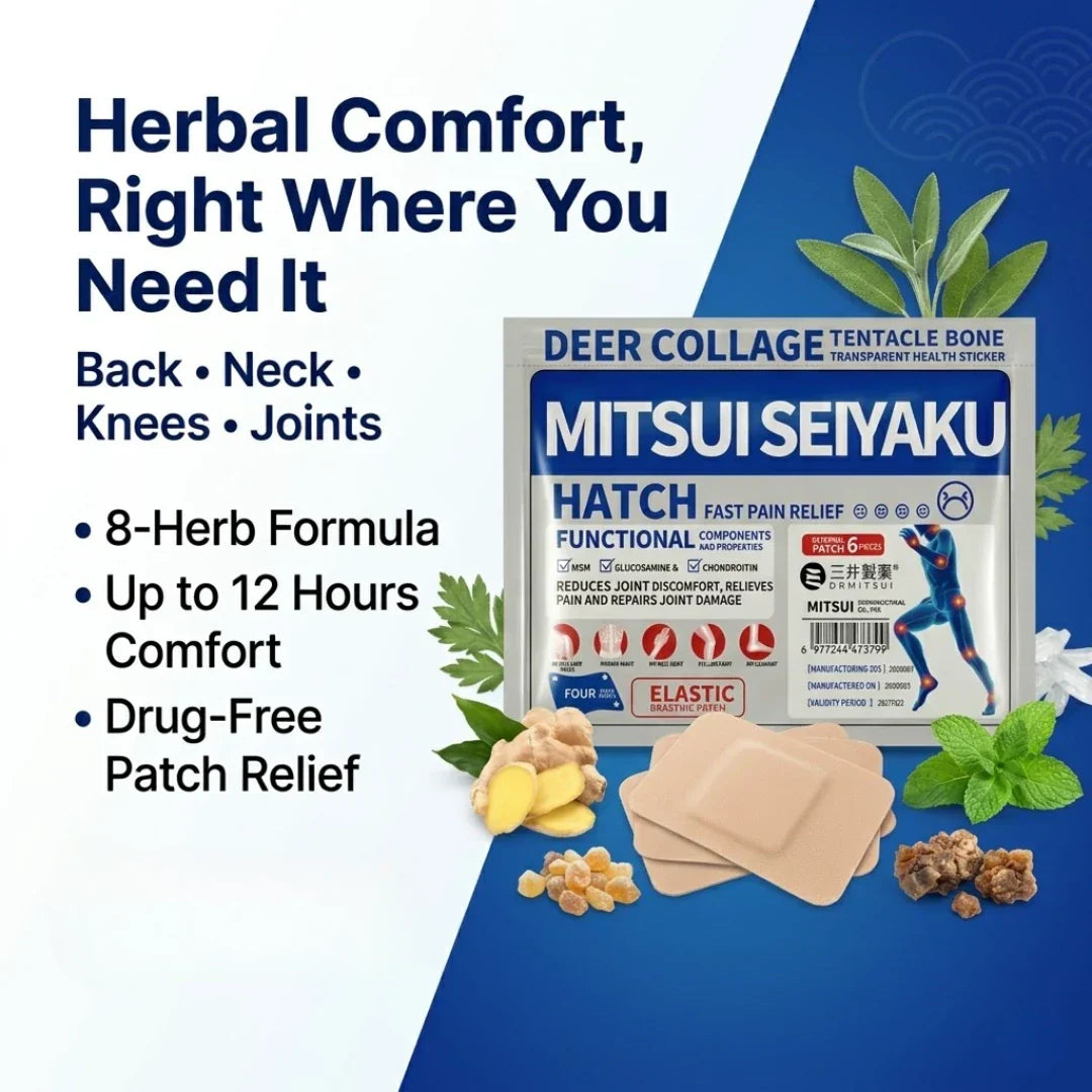 Boranel™ Japanese Pain Patch by Dr. Mitsui - Fast-Acting Relief for Back, Knees, Neck & Joints