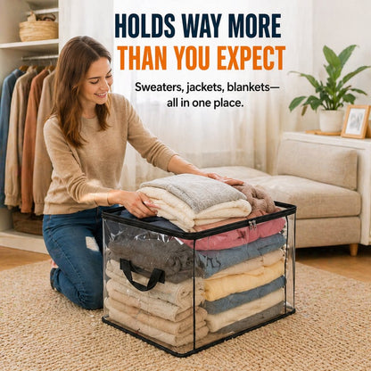 🎁 Last Day Sale 50% OFF📦Large Heavy-Duty Thick Plastic Clear Storage Bag for Clothes, Moving & Storage