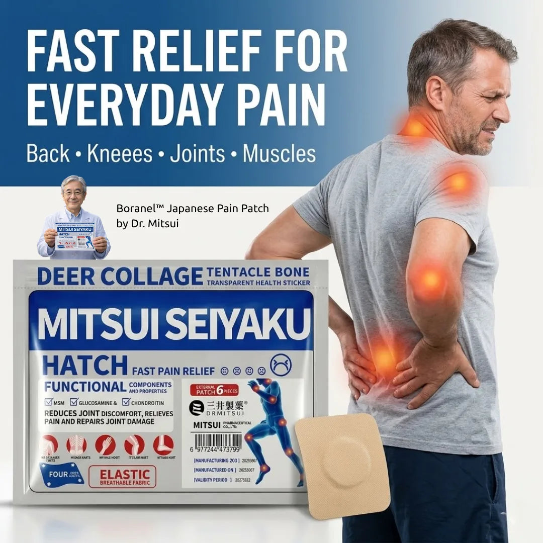 Boranel™ Japanese Pain Patch by Dr. Mitsui - Fast-Acting Relief for Back, Knees, Neck & Joints
