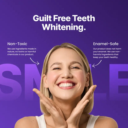 Glowfiltr V34 Whitening Strips, Teeth Whitening Strips, Tooth Stain Treatment, Combining Whitening and Colour Correction