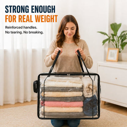 🎁 Last Day Sale 50% OFF📦Large Heavy-Duty Thick Plastic Clear Storage Bag for Clothes, Moving & Storage