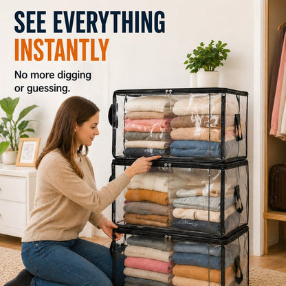 🎁 Last Day Sale 50% OFF📦Large Heavy-Duty Thick Plastic Clear Storage Bag for Clothes, Moving & Storage