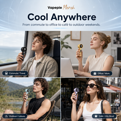 Portable fan for commute office outdoor and café use