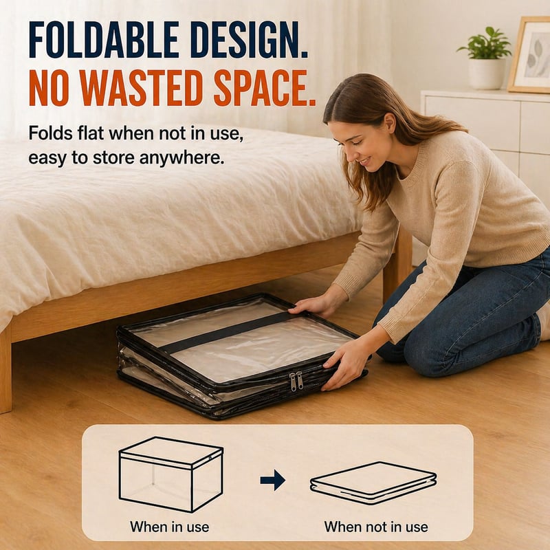🎁 Last Day Sale 50% OFF📦Large Heavy-Duty Thick Plastic Clear Storage Bag for Clothes, Moving & Storage