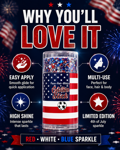 4th of July Glitter Stick | Face Hair & Body Sparkle