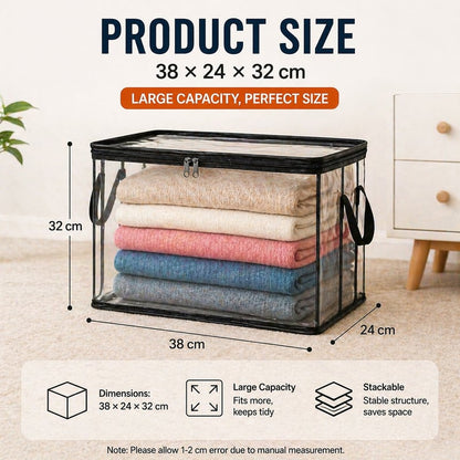 🎁 Last Day Sale 50% OFF📦Large Heavy-Duty Thick Plastic Clear Storage Bag for Clothes, Moving & Storage