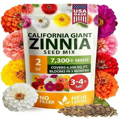 Meet the Zinnia Seeds-the pure, filler-free seeds that turn a bare patch of soil into your own personal flower paradise.