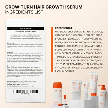 Vibescalp Growturn Hair Growth Serum with Built in Brush for Hair Growth & Thickening
