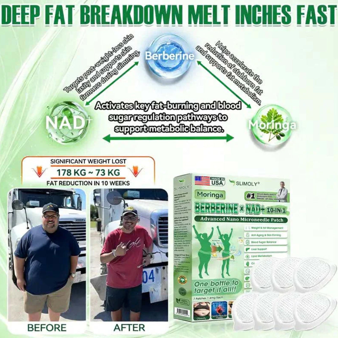Official Store | Liveon® Moringa. Berberine x NAD+10-in-1 Advanced Nano Microneedle Patch CA Just once a day, visible changes in 7 days) For obesity, loose skin,diabetes, sleep apnea, joint issues, and more
