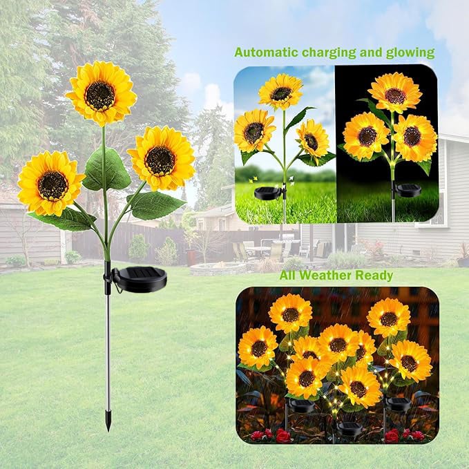 🌻Mother's Day Sale 50% OFF- 🌞Solar LED Sunflower Garden Lights-29.6inch/74cm